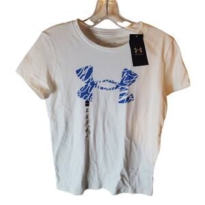 Under Armour White/Blue Graphic Tee, NWT, XS